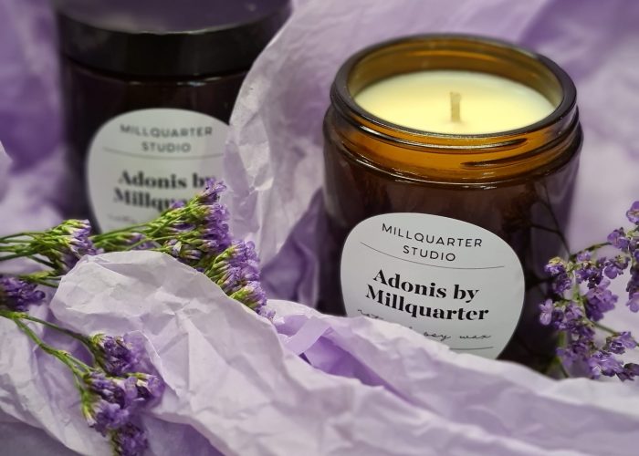 Image of The Adonis signature scented candle by Irish supplier Millquarter studios