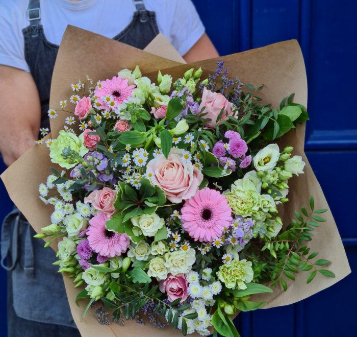 Image of The Adare bouquet made up of subtle, icecream like tones in the pastel range